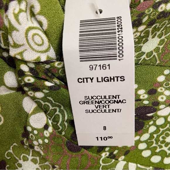 Artizia Wilfred City lights floral mini dress green white sweetheart neckline 8 - Picture 3 of 14